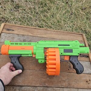 Green and Orange Toy Blaster Adventure Force